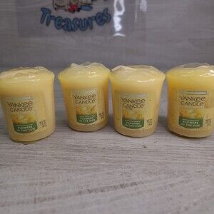 Yankee Candle Flowers In The Sun Votive Candle Lot of 4 NOS NEW
